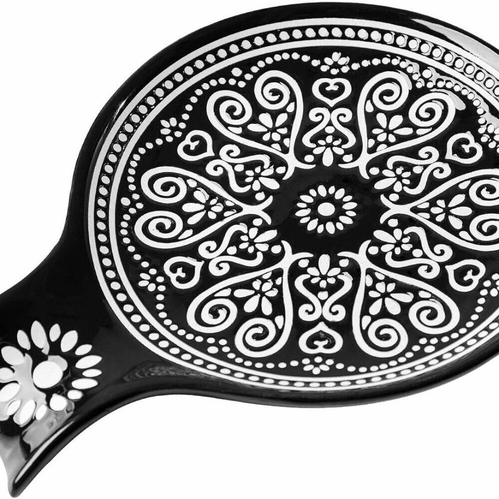 Ceramic Spoon Rest, Cooking Spoon Holder for Kitchen Counter/Stove Top/Dining Ta